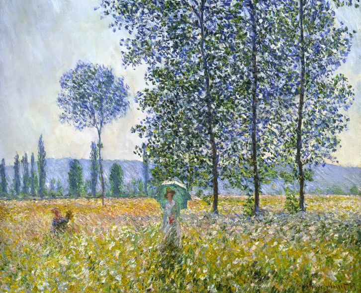 Sunlight effect under the poplars - Claude Monet