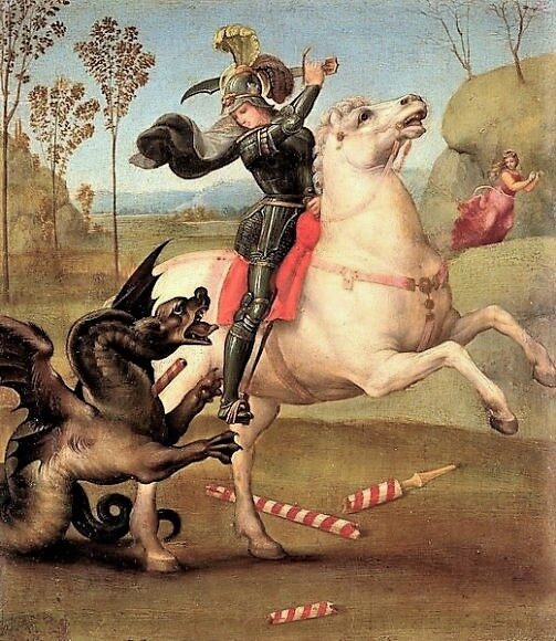 St George and the Dragon (02) - Raffaello Sanzio