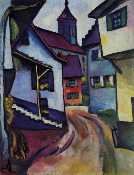 Street with a church - August Macke