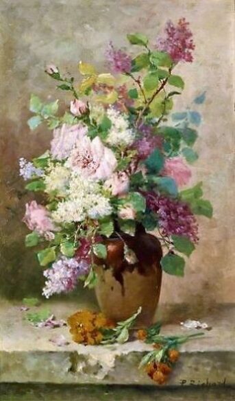 Classic Vase with Flowers - Pierre Louis Richard