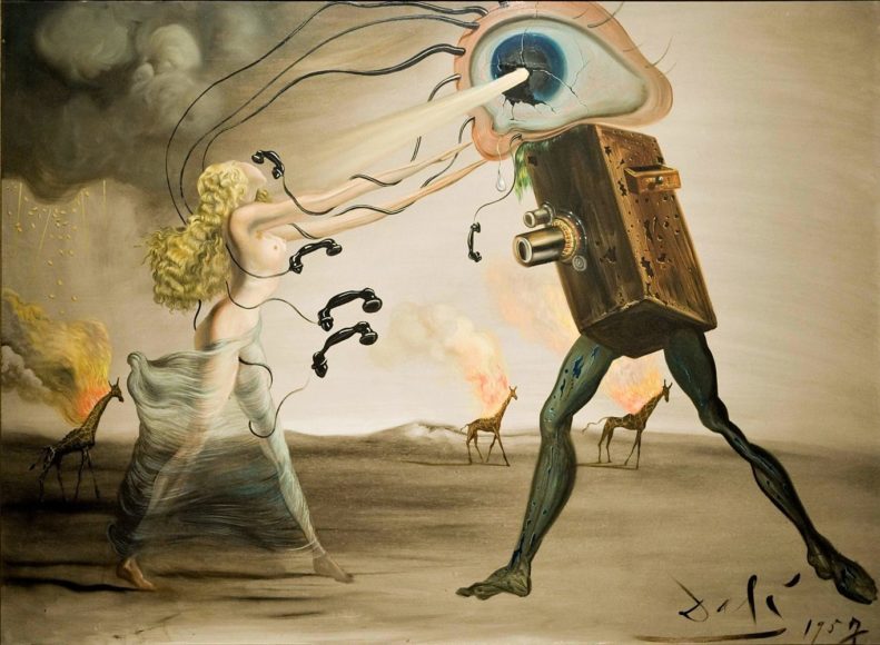 Burning Giraffes and Telephones - Salvador Dali