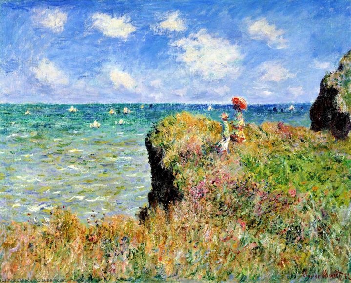 Clifftop walk at Pourville﻿ - Claude Monet