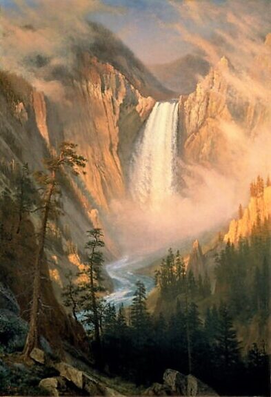 Yellowstone Falls - Albert Bierstadt