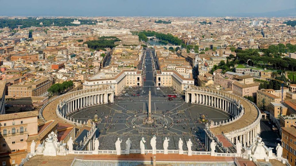 St Peter's Square at Vatican City in Rome, Italy