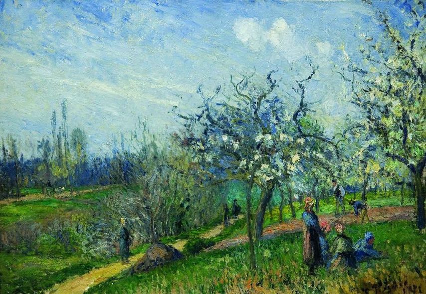 Orchard in Bloom - Camille Pissarro