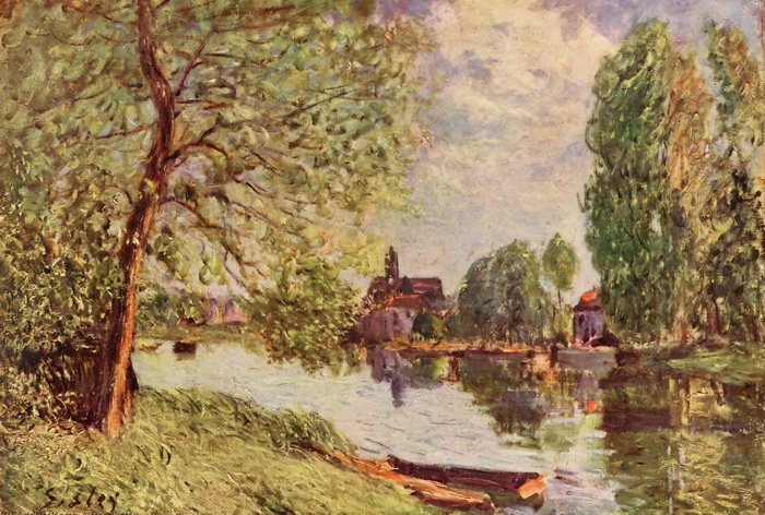 River landscape in the vicinity of Moret-sur-Loing - Alfred Sisley