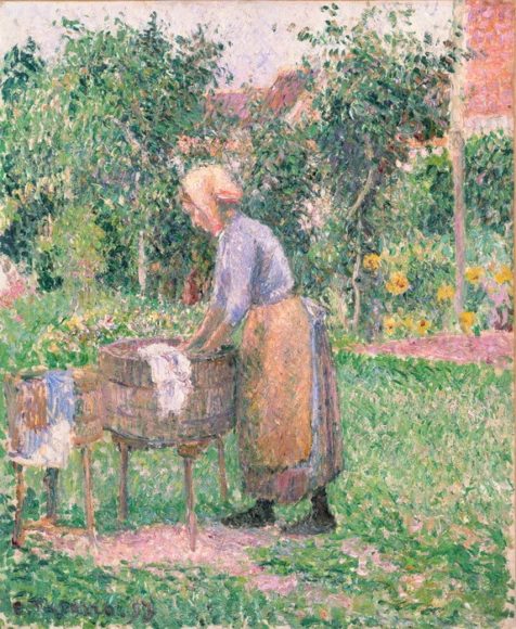 A Washerwoman at Eragny - Camille Pissarro