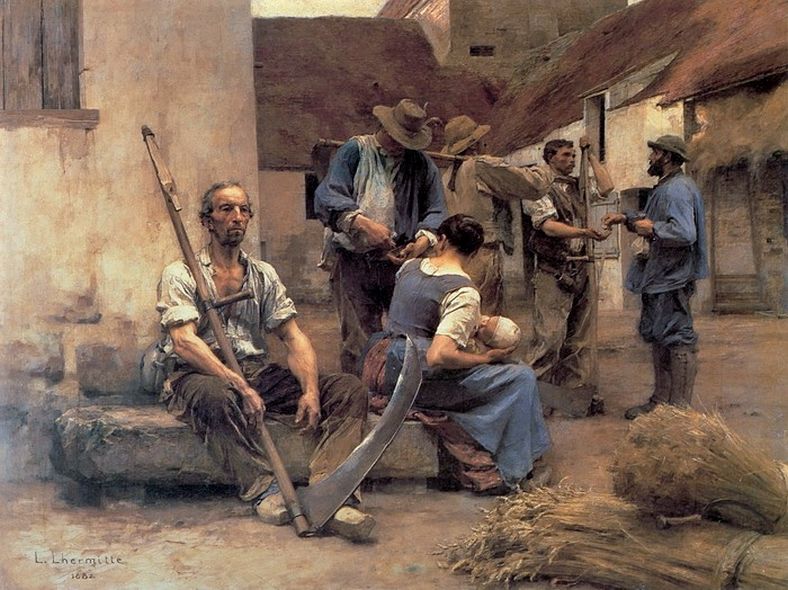 Paying the Harvesters - Léon Augustin Lhermitte
