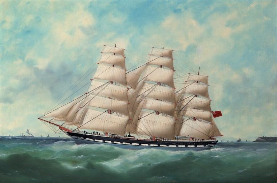 The Clipper Ship 'Superb' off Yorkshire - James H. Wheldon