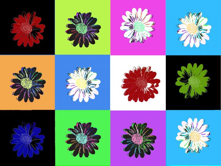 Luxury Andy Warhol Flowers - Pop Art