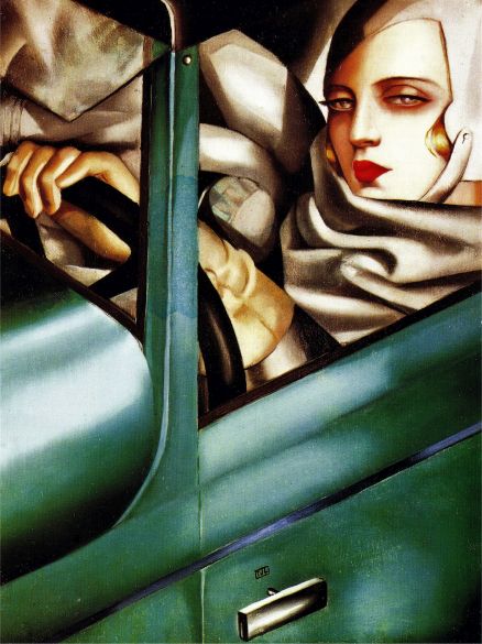 Self-Portrait in the Green Bugatti - Tamara de Lempicka