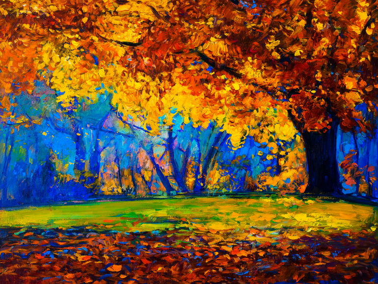 Πινακες Σε Καμβα Autumn Tree (03)