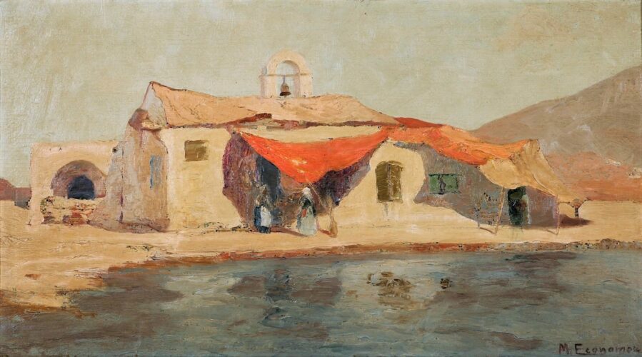 Εκκλησάκι με κόκκινη τέντα - Οικονόμου Μιχάλης