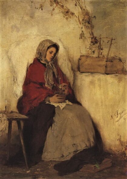 Μεγαρίτισσα, κορίτσι με γλάστρα - Γύζης Νικόλαος