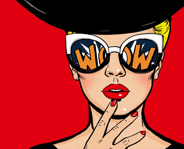 Wow Pop Art face (04)