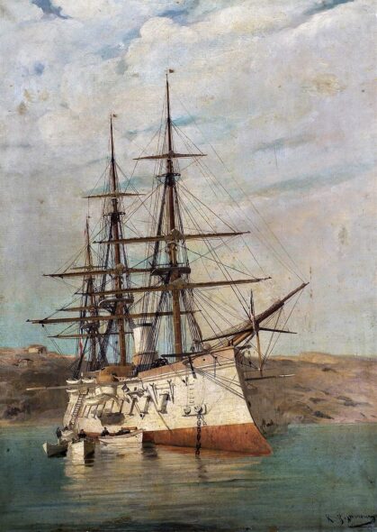 Γαλλικό πολεμικό καράβι αραγμένο - Βολανάκης Κωνσταντίνος