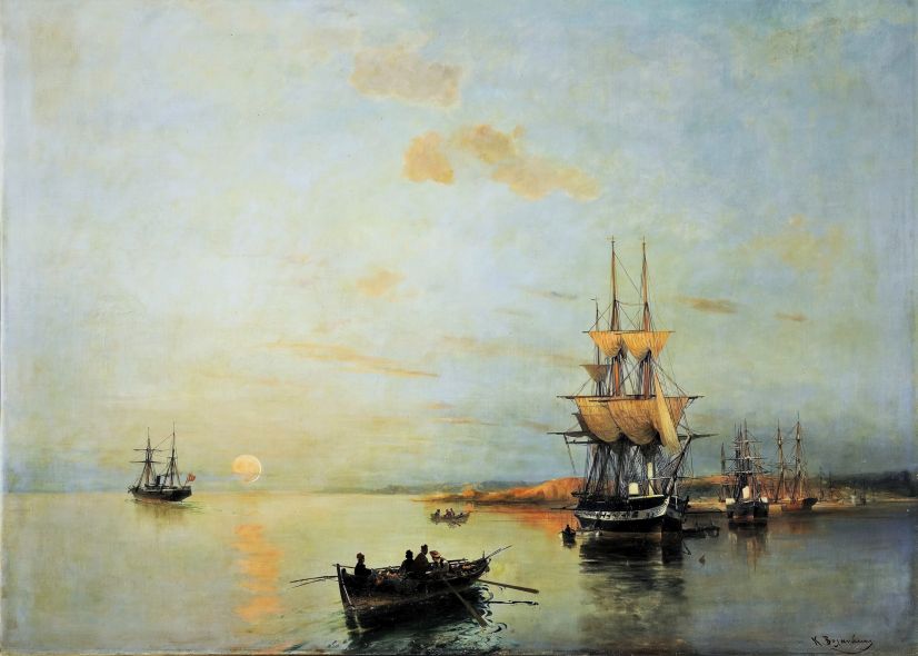 Βάρκες και αραγμένα καράβια - Βολανάκης Κωνσταντίνος