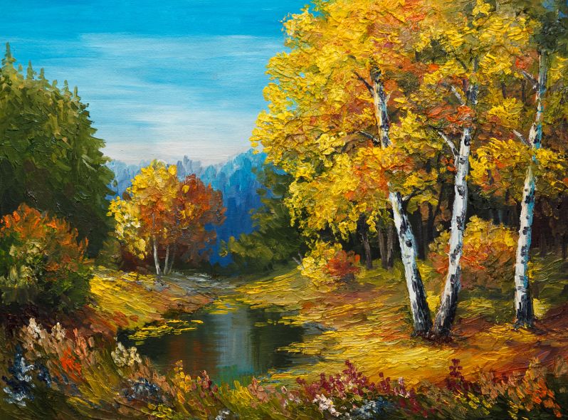 Colorful Forest and a Beautiful River