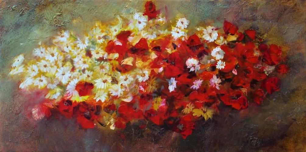 Still Life Of Yellow And Red Gerbera