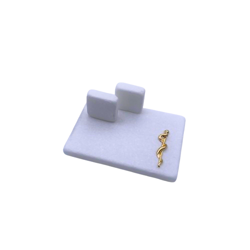 Καρτοθήκη με τη ράβδο του Ασκληπίου.