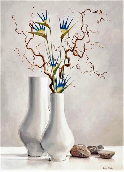 Λευκό βάζο με λουλούδια (02)