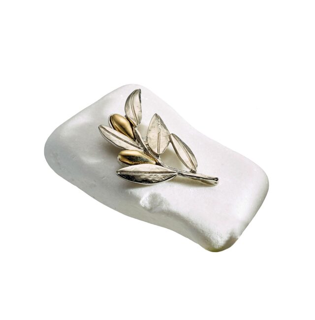 Κλαδί Ελιάς (ασημί) με καρπό