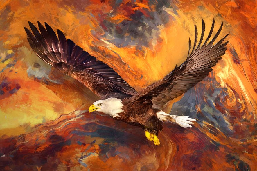 Αετός σε μοντέρνο φόντο