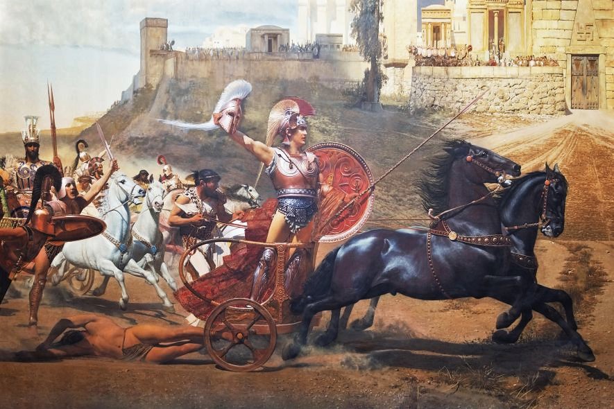 Πινακες Σε Καμβα Triumph Of Achilles In Corfu (Detail) - Franz Matsch