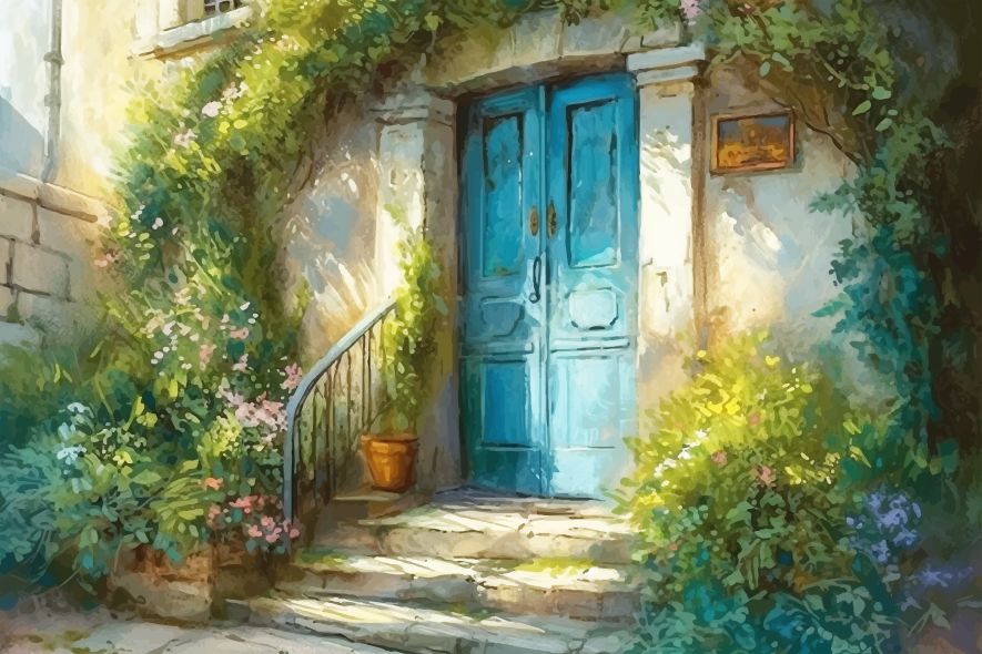 Είσοδος σε παλιό σπίτι