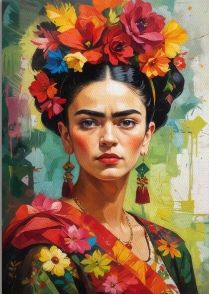 An impasto Frida