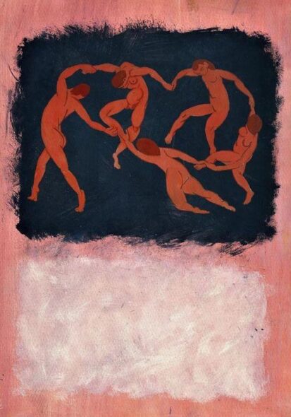 Dance over black and pink (original Rothko and Matisse)