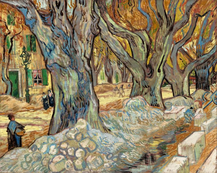 The Large Plane Trees (Road Menders at Saint-Rémy) -Vincent van Gogh