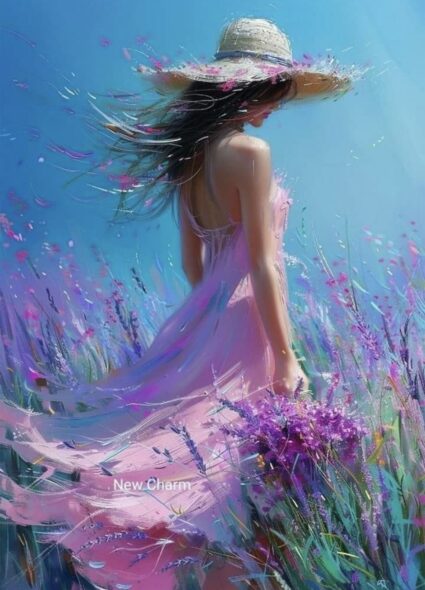 Woman in a Lavender Field
